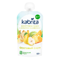 Пюре Kabrita фруктовий смузі з козячими вершками 100г mini slide 1