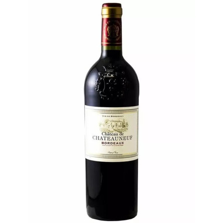 Вино Бордо Руж / Bordeaux Rouge, Chateau de Chateauneuf, червоне сухе 12.5% ​​0.75л