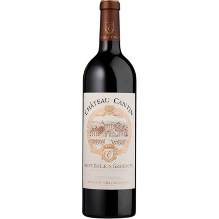 Вино Сент-Еміліон Гран Крю / Saint-Emilion Grand Cru, Chateau Cantin, червоне сухе 14.5% 0.75л