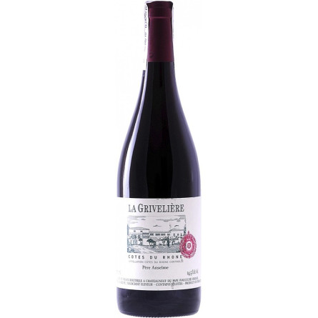 Вино Кот Дю Рон Руж Ля Гривельер / Cotes Du Rhone La Griveliere, Pere Anselme, красное сухое 0.75л