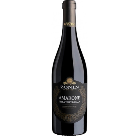 Вино Амароне делла Вальполічелла / Amarone della Valpolicella, Zonin, червоне напівсухе 0.75л