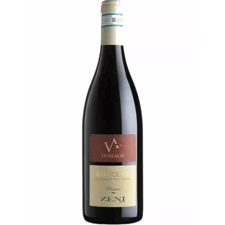 Вино Вінье Альті Бардоліно Класіко / Vigne Alte Bardolino Classico, Zeni, червоне сухе 0.75л