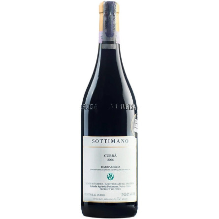 Вино Барбареско Курра / Barbaresco Curra, Sottimano, 2006 года, красное сухое 0.75л