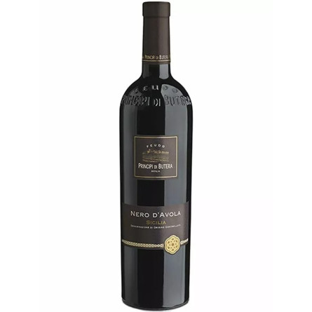 Вино Неро д'Авола / Nero d'Avola, Principi di Butera, красное сухое 14% 0.75л