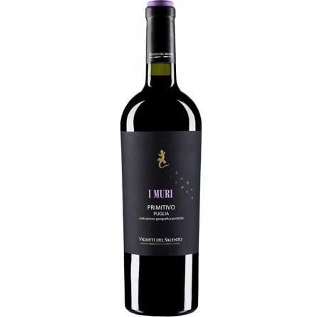 Вино Примітиво І Мури / Primitivo I Muri, Vigneti del Salento, червоне напівсухе 13.5% 0.75л
