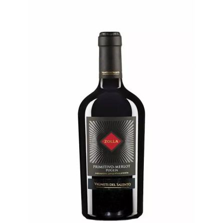 Вино Дзолла, Примітиво Мерло / Zolla, Primitivo Merlot, Farnese, червоне напівсухе 13.5% 0.75л