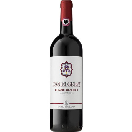 Вино Кастельгреве, К'янті Классико / Castelgreve, Chianti Classico, Castelli del Grevepesa, червоне сухе 13.5% 0.75л