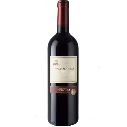 Вино Валполічелла / Valpolicella, Cantina di Verona, червоне сухе 0.75л slide 1