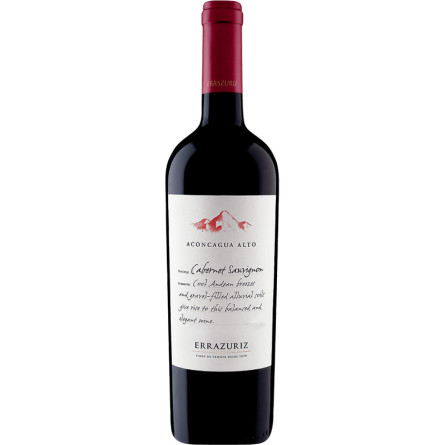 Вино Каберне Совіньйон, Аконкагуа Альто / Cabernet Sauvignon, Aconcagua Alto, Errazuriz, червоне сухе 0.75л