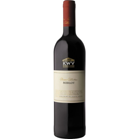 Вино Мерло, Класик Коллекшн / Merlot, Classic Collection, KWV, червоне сухе 14% 0.75л