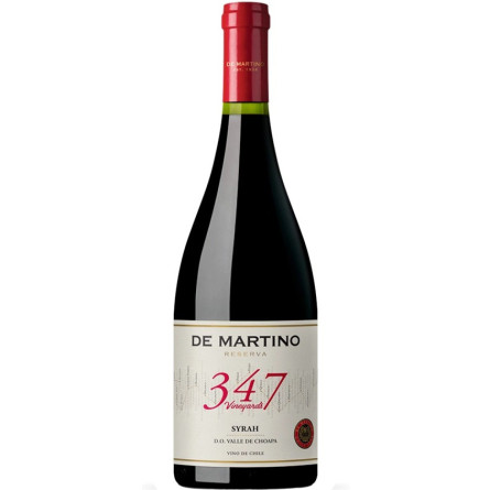 Вино Резерва Сира, 347 Виньярдс / Reserva Syrah, 347 Vineyards, De Martino, красное сухое 0.75л