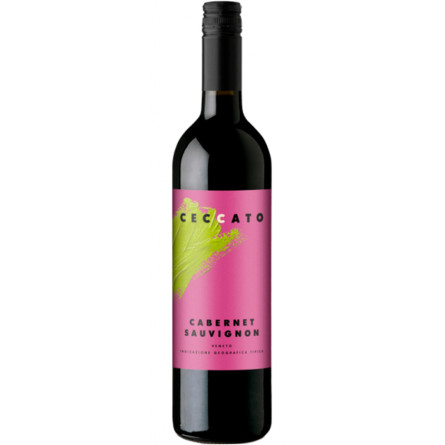 Вино Чеккато, Каберне Совіньйон / Ceccato, Cabernet Sauvignon, Cantine Riondo, червоне сухе 0.75л