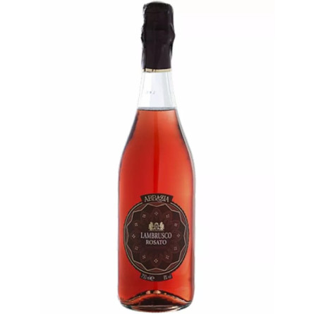 Ігристе вино Ламбруско Розато Фріззант, Аббаз / Lambrusco Rosato Frizzante, Abbazia, рожеве напівсухе 8% 0.75л
