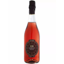 Игристое вино Ламбруско Розато Фриззанте, Аббазиа / Lambrusco Rosato Frizzante, Abbazia, розовое полусухое 8% 0.75л mini slide 1