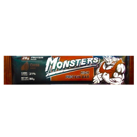 Батончик протеїновий Vale Monsters з какао 80г slide 1