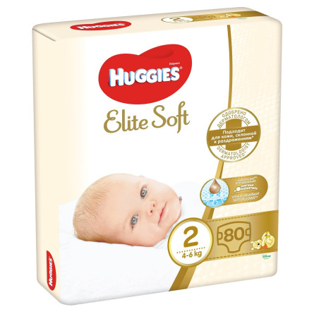 Підгузки Huggies Elite soft 4-6кг 80шт