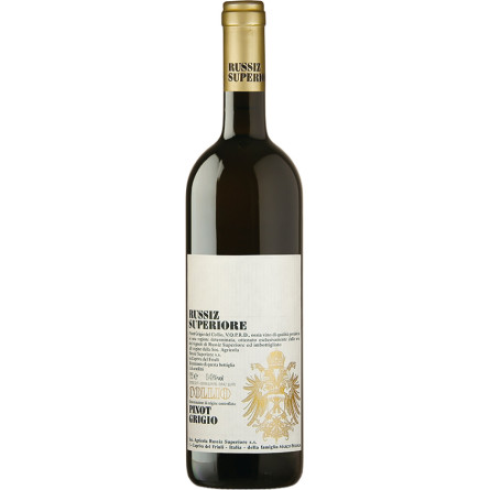 Вино Піно Гріджио, Колліо / Pinot Grigio, Collio, Russiz Superiore, біле сухе 0.75л