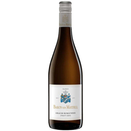 Вино Грауэр Бургундер / Grauer Burgunder, Baron von Maydell, белое сухое 0.75л
