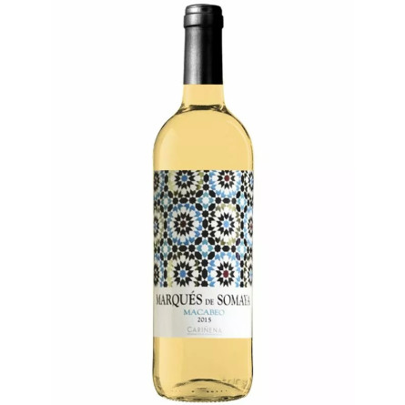 Вино Маркіз де Сомая, Макабео / Marques de Somaya, Macabeo, Covinca, біле сухе 0.75л
