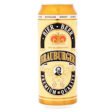 Пиво Brauburger світле фільтроване 4,9% 0,5л mini slide 1