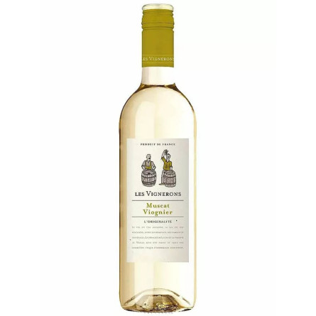 Вино Мускат Вионье / Muscat Viognier, Les Vignerons, белое полусухое 0.75л