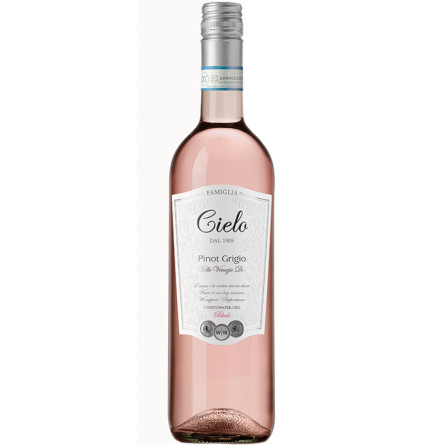 Вино Пино Гриджио Блаш / Pinot Grigio Blush, Cielo e Terra, розовое полусухое 0.75л