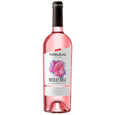 Вино рожеве Коблево Мускат виноградне ординарне столове напівсолодке 12% скляна пляшка 750мл Україна mini slide 1