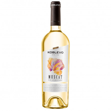 Вино біле Коблево Мускат виноградне ординарне столове напівсолодке 12% 750мл slide 1