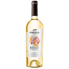 Вино белое Коблево Мускат виноградное ординарное столовое полусладкое 12% 750мл mini slide 1