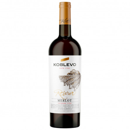 Вино Коблево Reserve Мерло красное сухое 0,75л slide 1