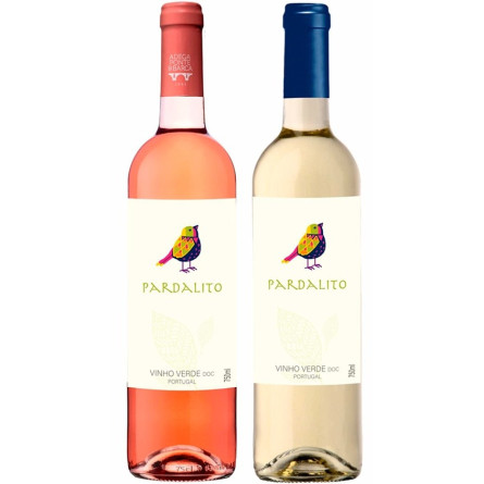 Набір вина Pardalito, Vinho Verde, біле напівсухе + Pardalito, Vinho Verde, рожеве напівсухе 2*0.75л