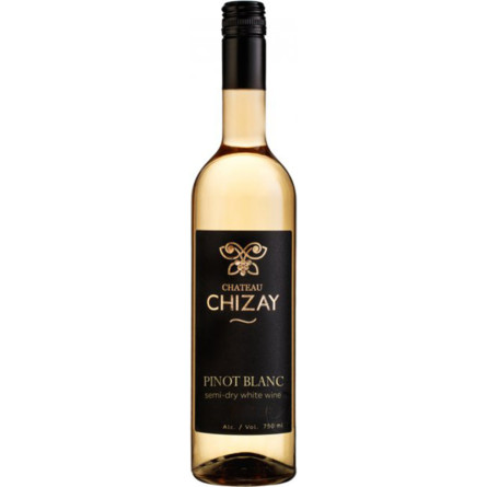 Вино Піно Блан, Шато Чизай / Pinot Blanc, Chateau Chizay, біле напівсухе 0.75л slide 1