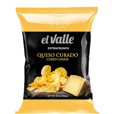 Чіпси картопляні зі смаком витриманого сиру, El Valle, 150г