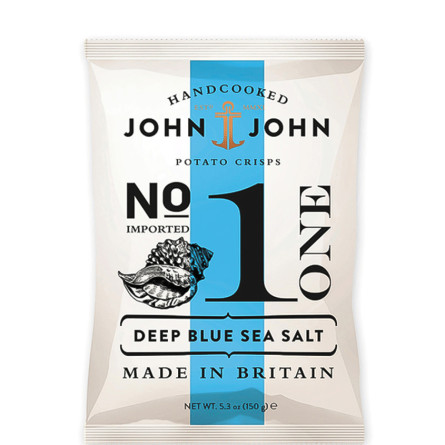 Чіпси з морською сіллю, John &amp; John, 150г