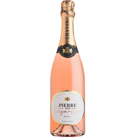 Безалкогольне ігристе вино П'єр Зеро, Сигначе Розе / Pierre Zero, Signature Rose, Domaines Pierre Chavin, рожеве напівсолодке 0.75л