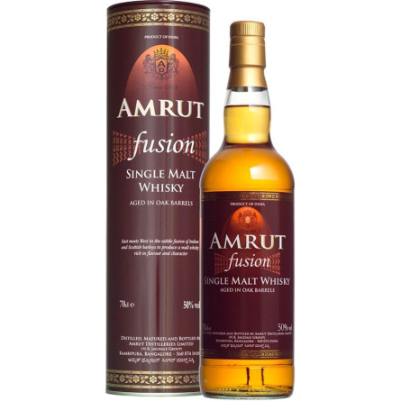 Виски Амрут, Фьюжн / Amrut, Fusion, 50%, 0.7л, в тубусе
