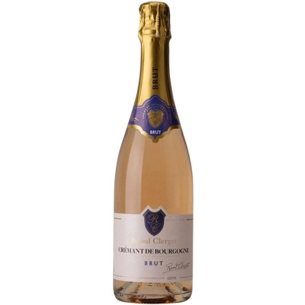 Игристое вино Креман де Бургонь, Рауль Клергет / Cremant de Bourgogne, Raoul Clerget, розовое брют 0.75л