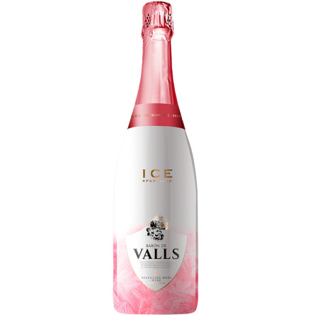 Ігристе вино Айс Спарклінг Розе, Барон де Вальс / Ice Sparkling Rose, Baron de Valls, Vicente Gandia, рожеве напівсухе 0.75л