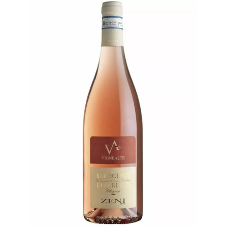 Вино Бардолино Кьяретто Классико, Винье Альте / Bardolino Chiaretto Classico, VigneAlte, Zeni, розовое сухое 12.5% 0.75л