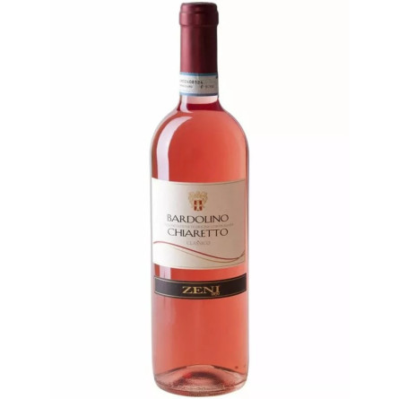 Вино Бардолино Кьяретто Классико / Bardolino Chiaretto Classico, Zeni, розовое сухое 12.5% 0.75л