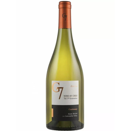 Вино Шардоне / Chardonnay, G7, біле сухе 13.5% 0.75л