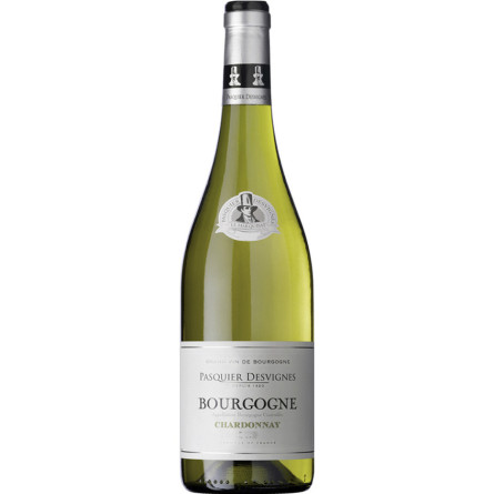 Вино Шардоне Бургонь, Паске Девін / Chardonnay Bourgogne, Pasquier Desvignes, біле сухе 12.5% ​​0.75л