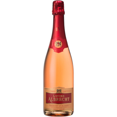 Ігристе вино Креман д’Ельзас, Розе, Люсьєн Альбрехт / Cremant d’Alsace, Rose, Lucien Albrecht, рожеве брют 0.75л
