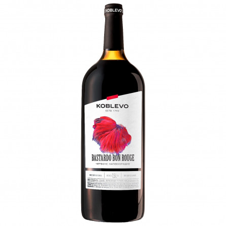 Вино Коблево Bastardo Bon Rouge червоне напівсолодке 9-13% 1,5л slide 1