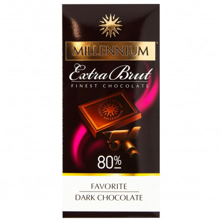 Шоколад черный Millennium Favorite Extra Brut 80% 100г