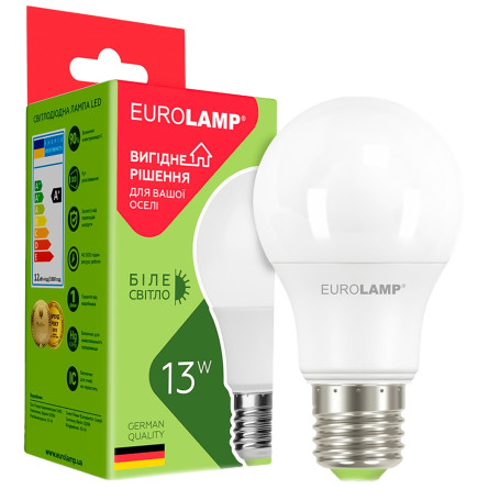 Лампа светодиодная Eurolamp A60 E27 13W 4000K slide 1