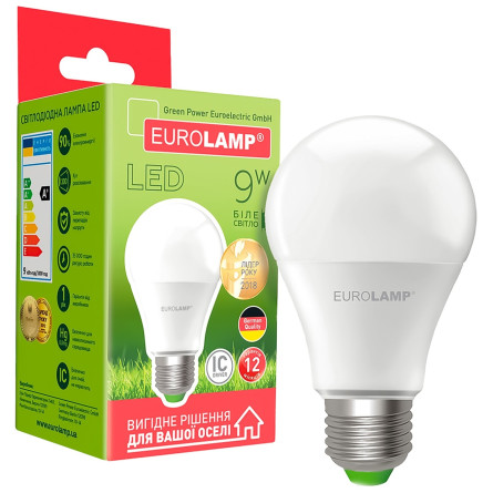 Лампа Eurolamp LED А60 4000K Е27 9Вт slide 1