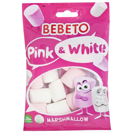 Цукерки-маршмелоу Bebeto Білий та рожевий 30г slide 1