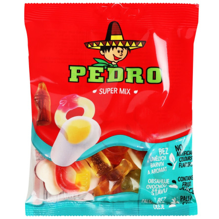 Конфеты Pedro Супер Микс жевательные 80г slide 1