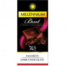Шоколад черный Millennium Favorite Brut 74% 100г mini slide 1